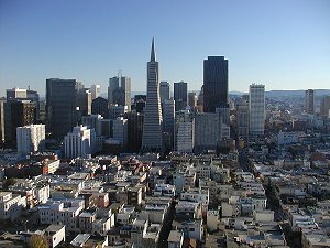 Taken from Coit Tower looking towards downtown.